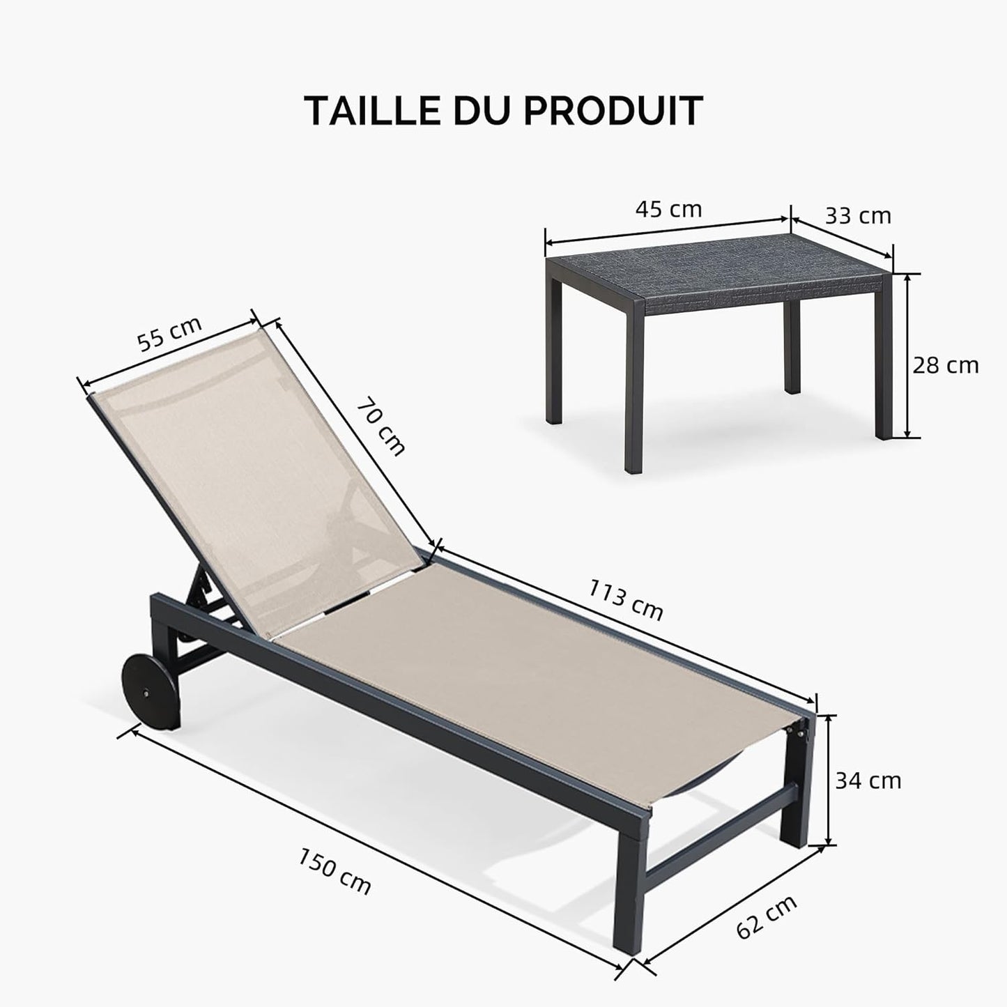 Transat de Soleil De Extérieur